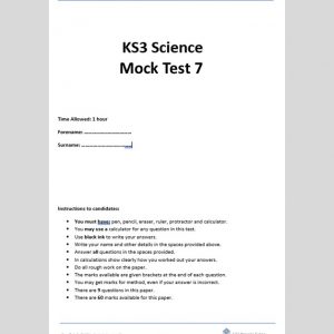 KS3 Science Mock Test 7